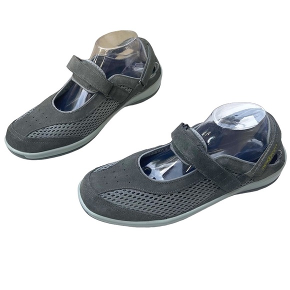 Ortho Feet Gray Suede Perforated Mary Jane Shoe Women's 11 - Picture 7 of 14